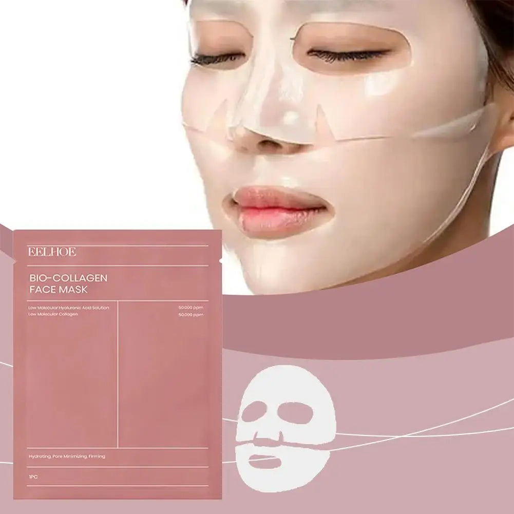 Bio-Collagen Face Mask – Deep Hydration & Pore Tightening Sheet Mask (5PCS)