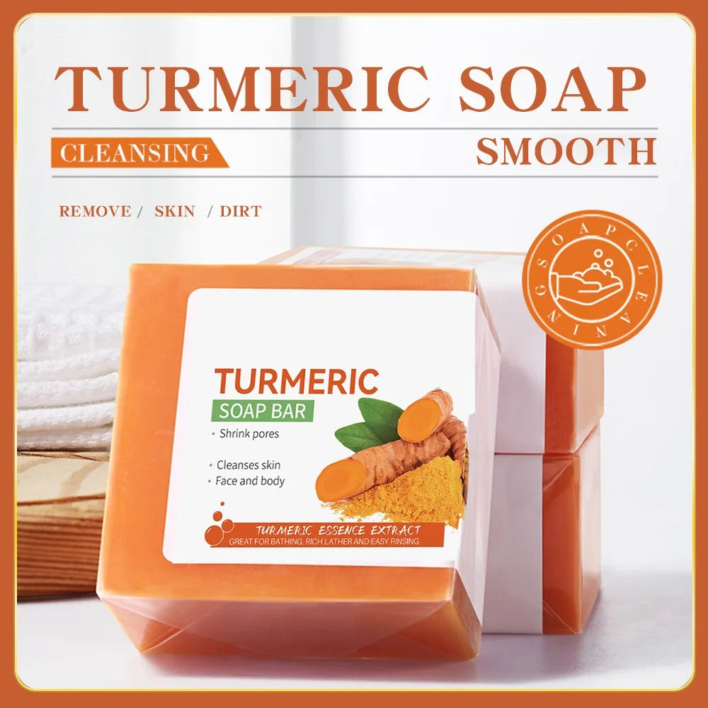 Handmade Turmeric Soap Bar | Brightening & Cleansing for Face and Body | Smooth, Even-Toned Skin