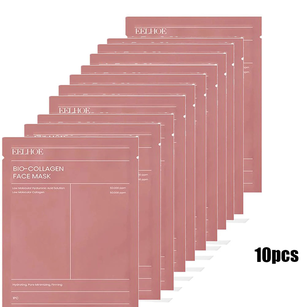 Bio-Collagen Face Mask – Deep Hydration & Pore Tightening Sheet Mask (5PCS)