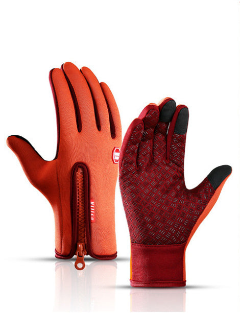 Motorcycle Riding Winter Gloves – Touch Screen, Waterproof, Anti-Slip, and Fleece-Lined