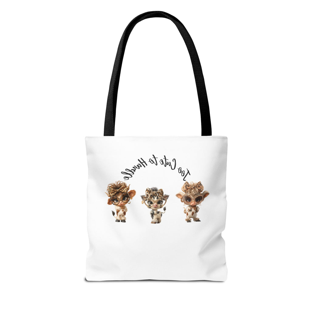 Cow Trio Tote Bag, Farm Animal Canvas Bag, Cow Lover Gift