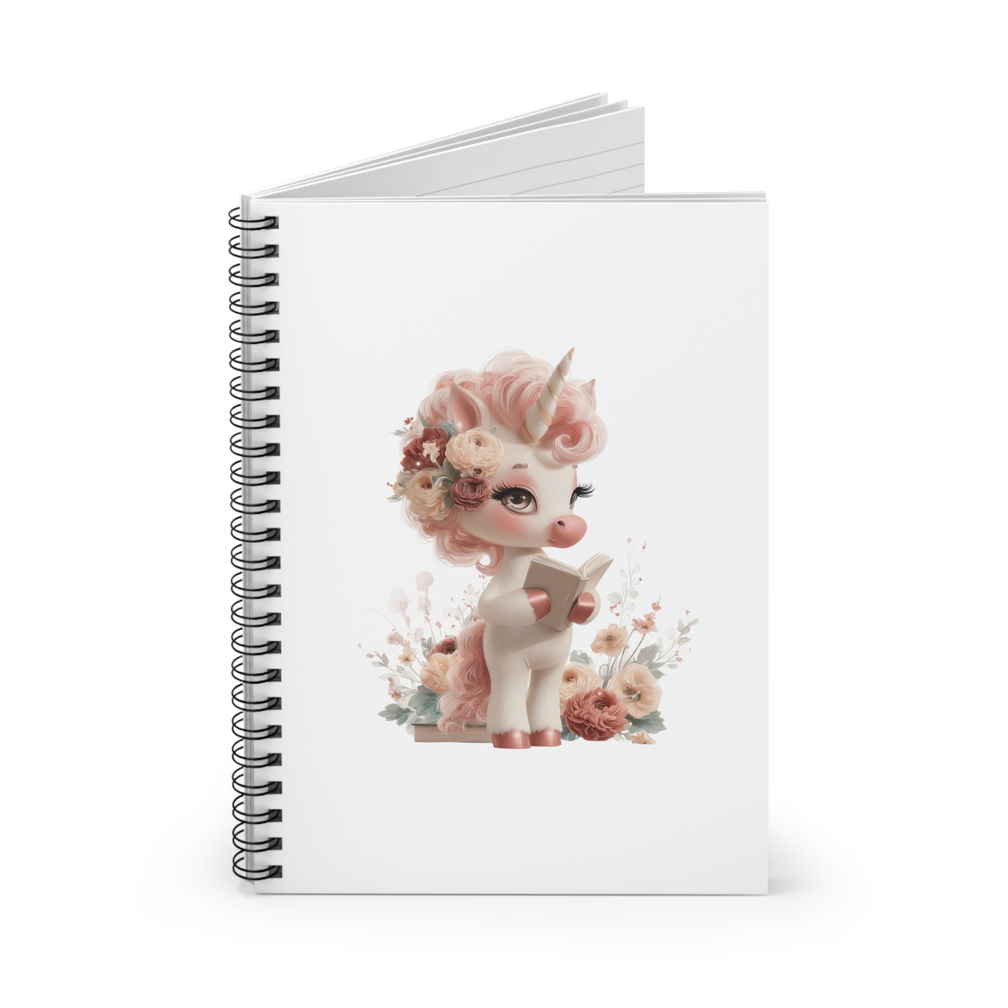 Baby Unicorn Spiral Notebook | Ruled Journal