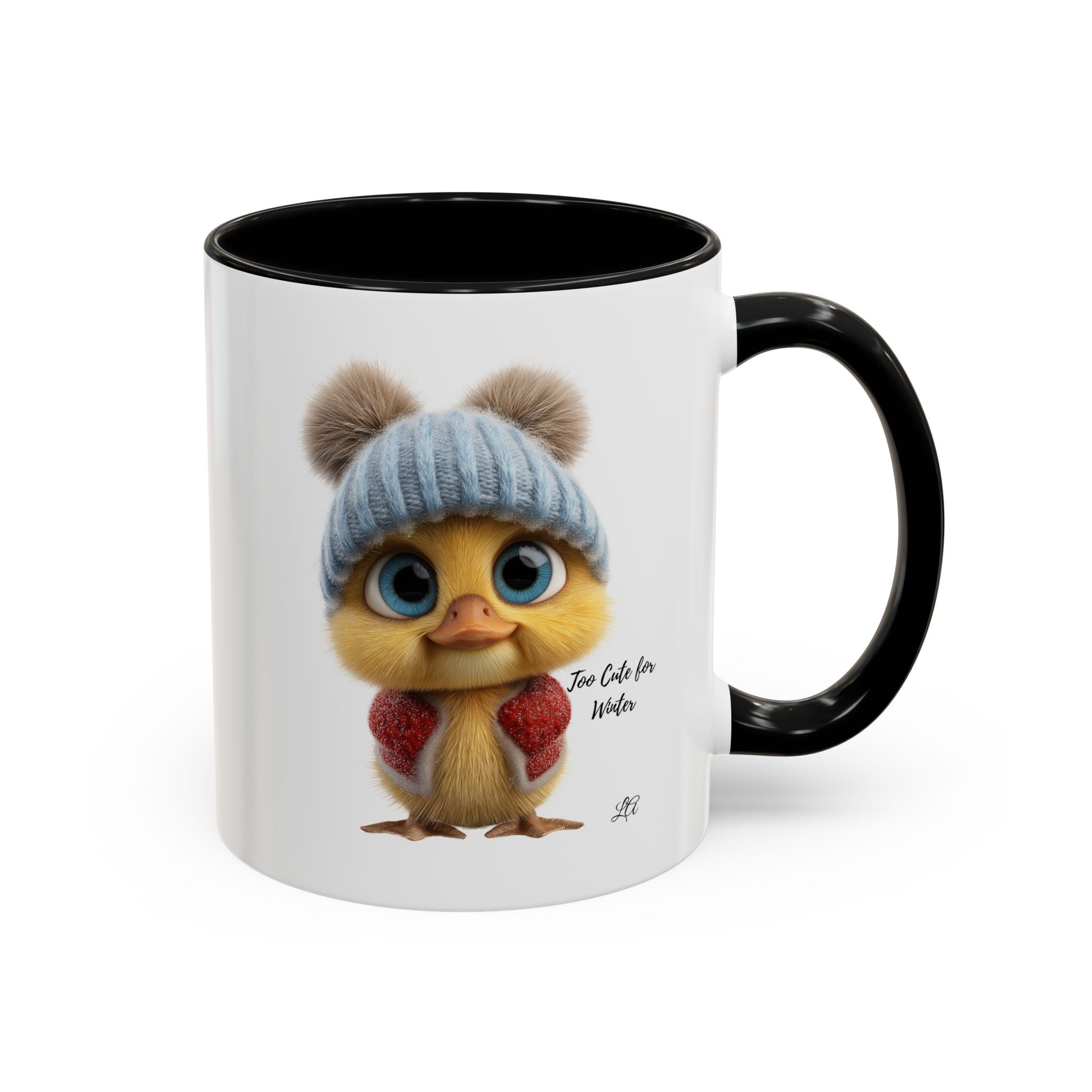 Winter Chick Coffee Mug — "Too Cute For Words" Accent Ceramic Mug