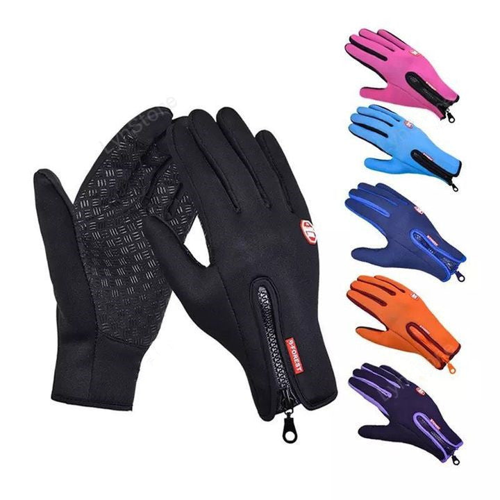 Motorcycle Riding Winter Gloves – Touch Screen, Waterproof, Anti-Slip, and Fleece-Lined