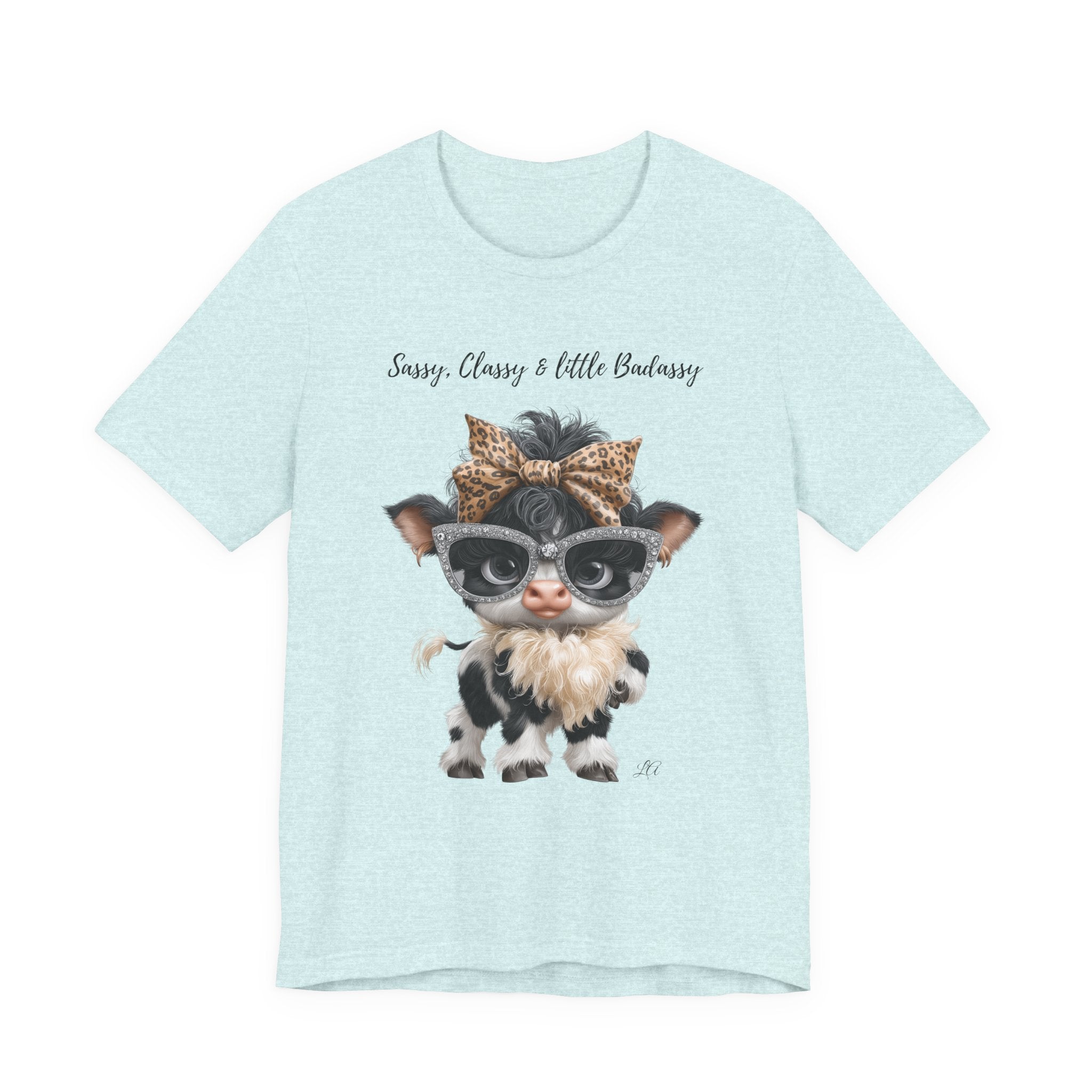 Sassy Classy Little Badassy Cow Illustration T-Shirt