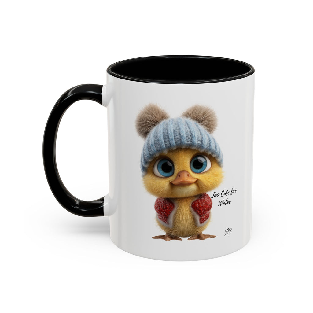 Winter Chick Coffee Mug — "Too Cute For Words" Accent Ceramic Mug