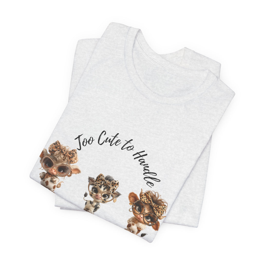 Too Lovely to Handle Cow Shirt Leopard Cow Tee