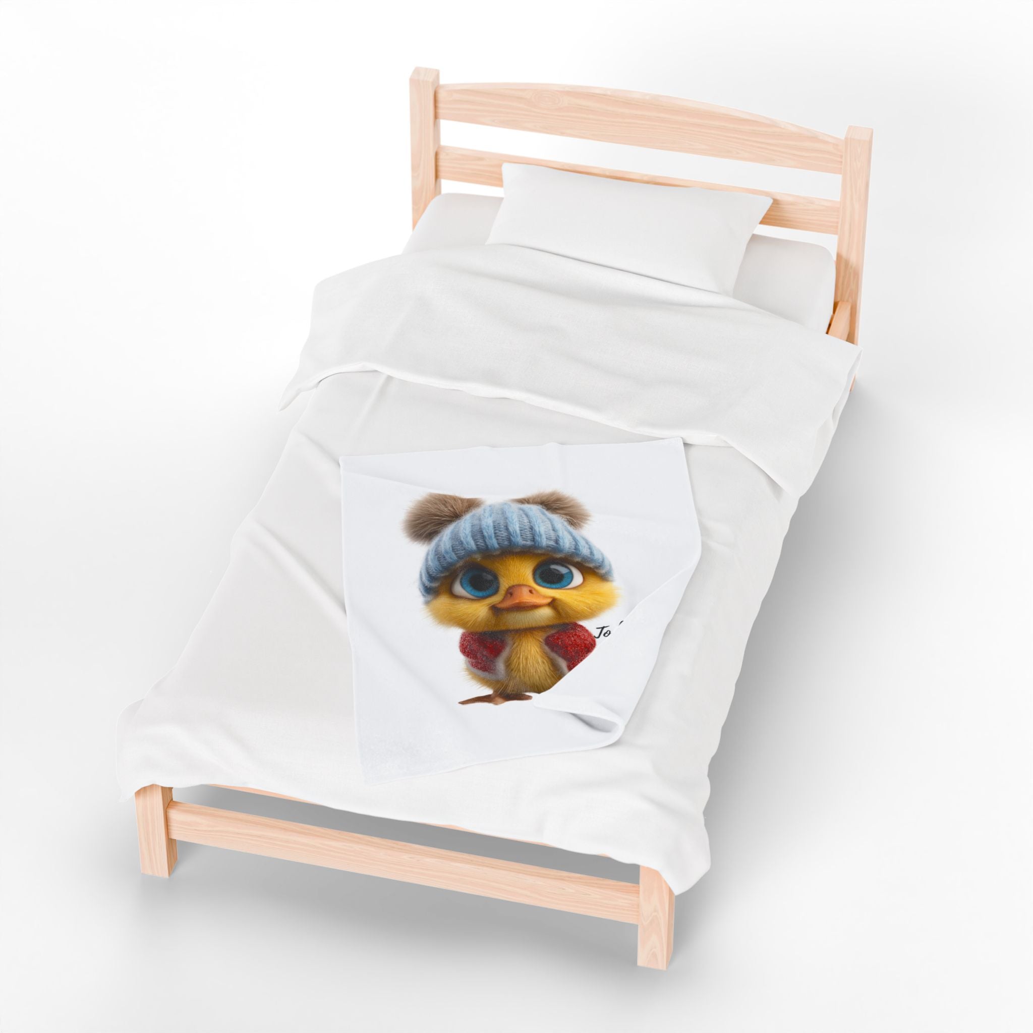 Plush Chick Velveteen Blanket — “Too Cute For Winter” Cozy Throw