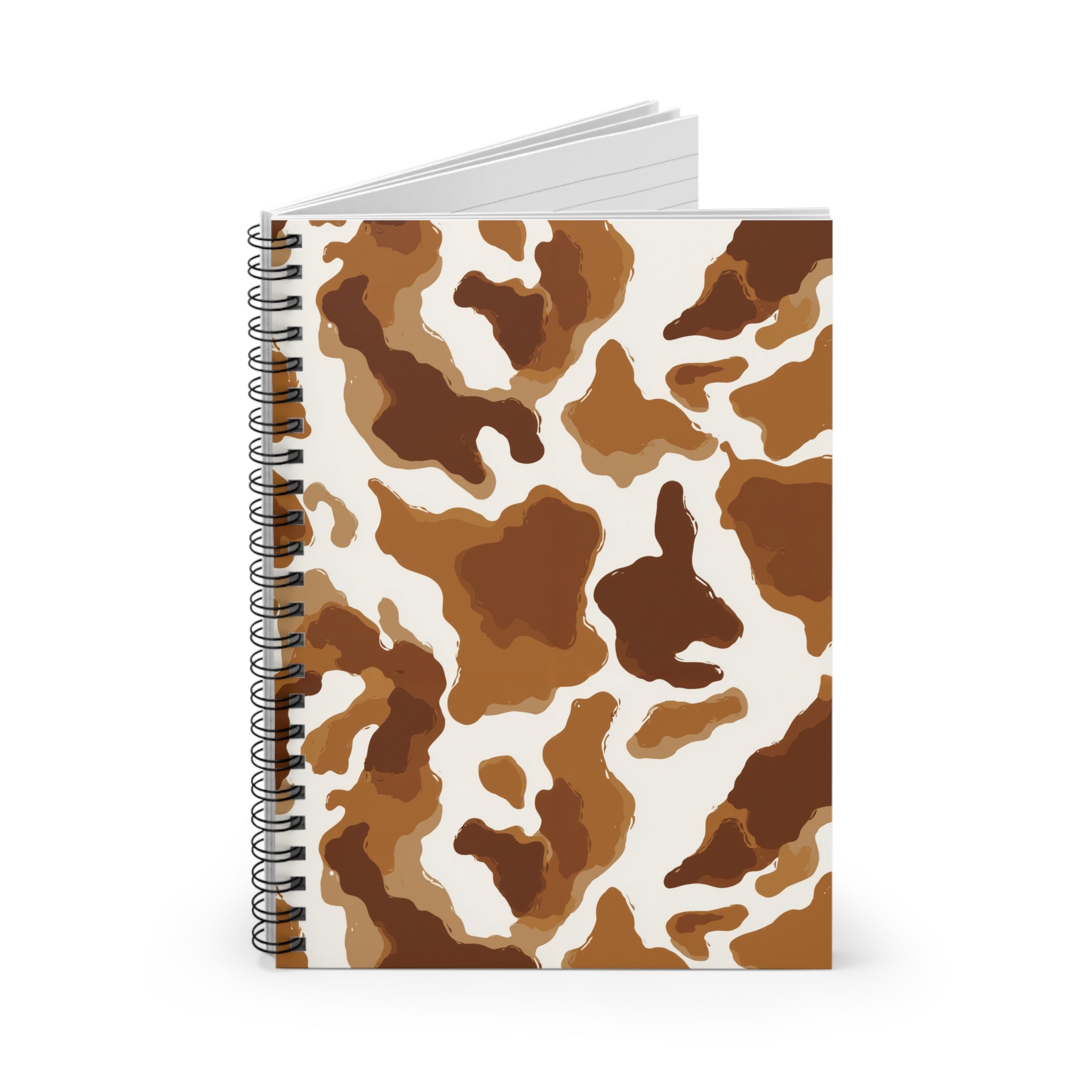 Brown Cow Pattern Spiral Notebook | Ruled Notebook