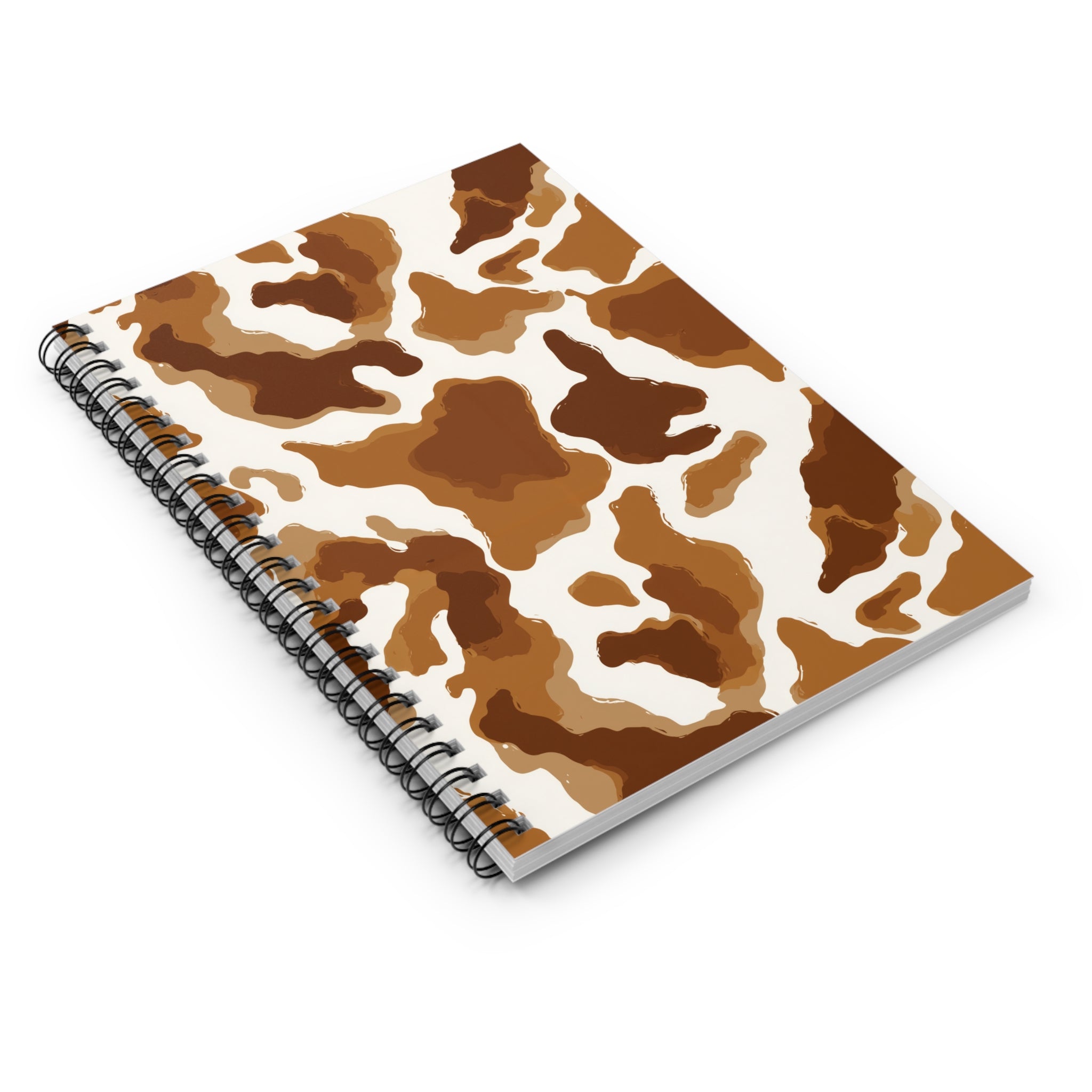 Brown Cow Pattern Spiral Notebook | Ruled Notebook