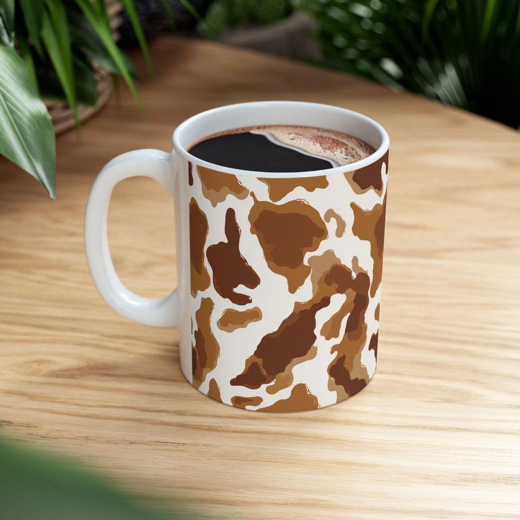 Brown Cow Print Mug | Ceramic Coffee Cup, 11oz 15oz