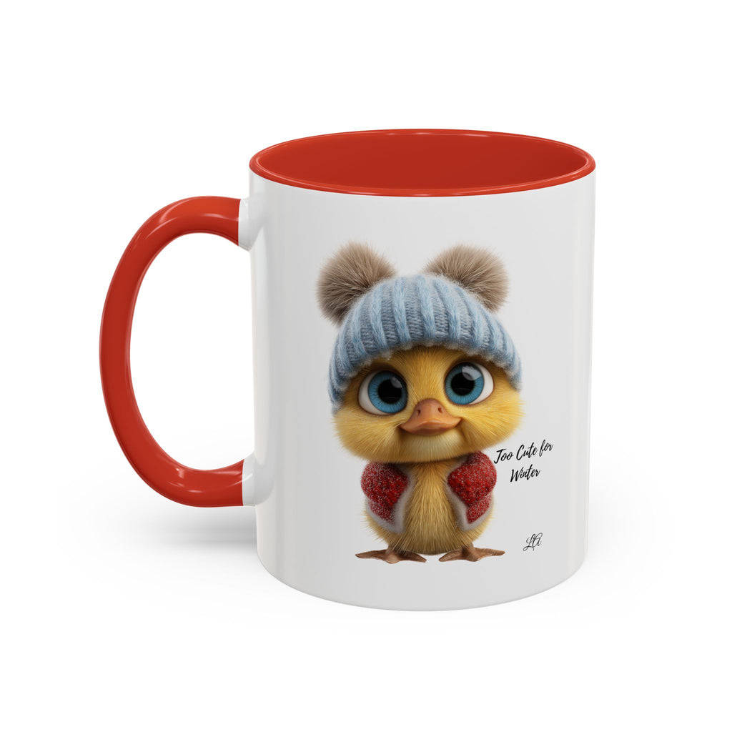 Winter Chick Coffee Mug — "Too Cute For Words" Accent Ceramic Mug