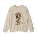 Cute Duckling Sweatshirt – Chic Duck with Leopard Headband Graphic