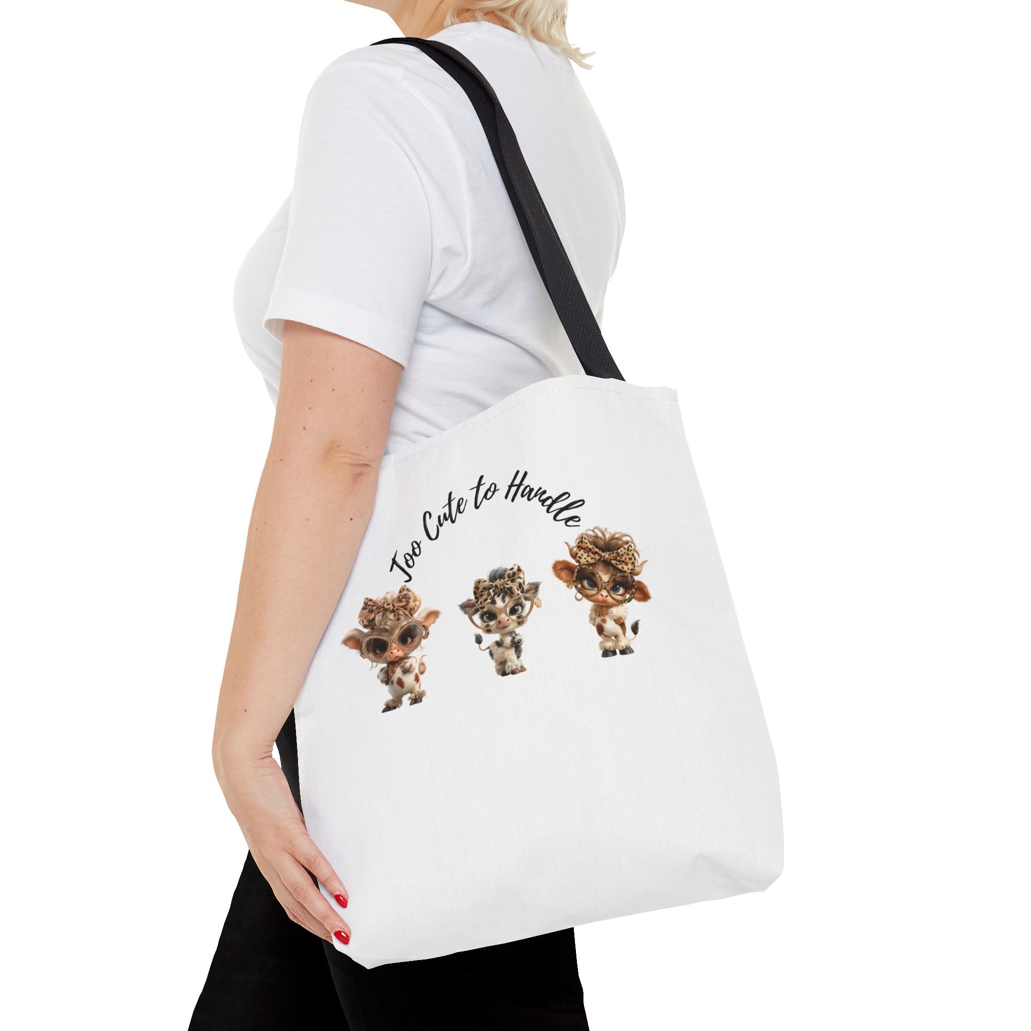 Cow Trio Tote Bag, Farm Animal Canvas Bag, Cow Lover Gift