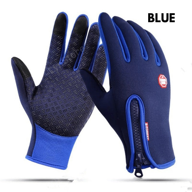 Motorcycle Riding Winter Gloves – Touch Screen, Waterproof, Anti-Slip, and Fleece-Lined