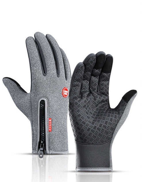 Motorcycle Riding Winter Gloves – Touch Screen, Waterproof, Anti-Slip, and Fleece-Lined