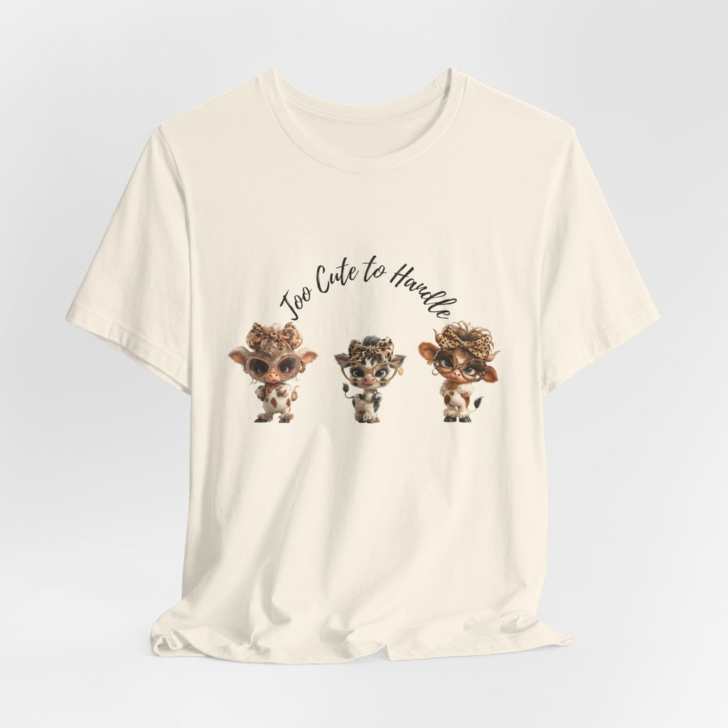 Too Lovely to Handle Cow Shirt Leopard Cow Tee