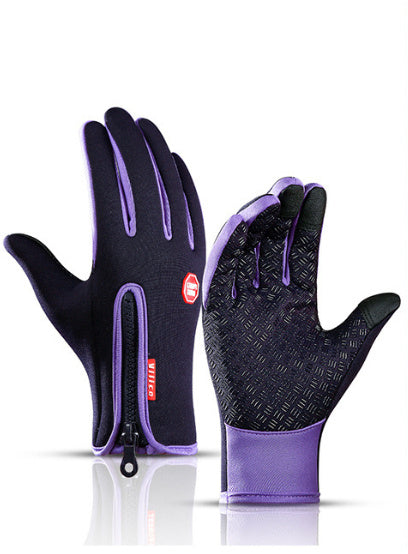 Motorcycle Riding Winter Gloves – Touch Screen, Waterproof, Anti-Slip, and Fleece-Lined