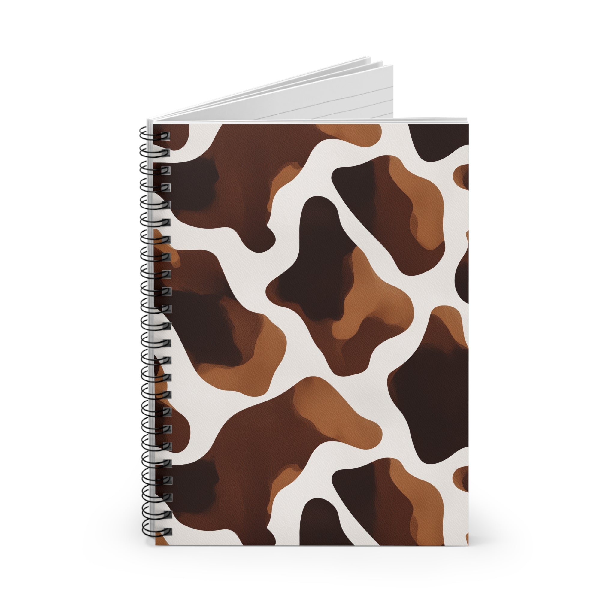 Brown Cow Print Spiral Notebook | Ruled Journal