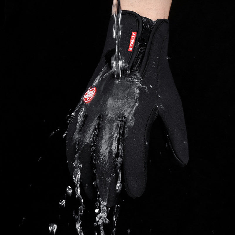 Motorcycle Riding Winter Gloves – Touch Screen, Waterproof, Anti-Slip, and Fleece-Lined