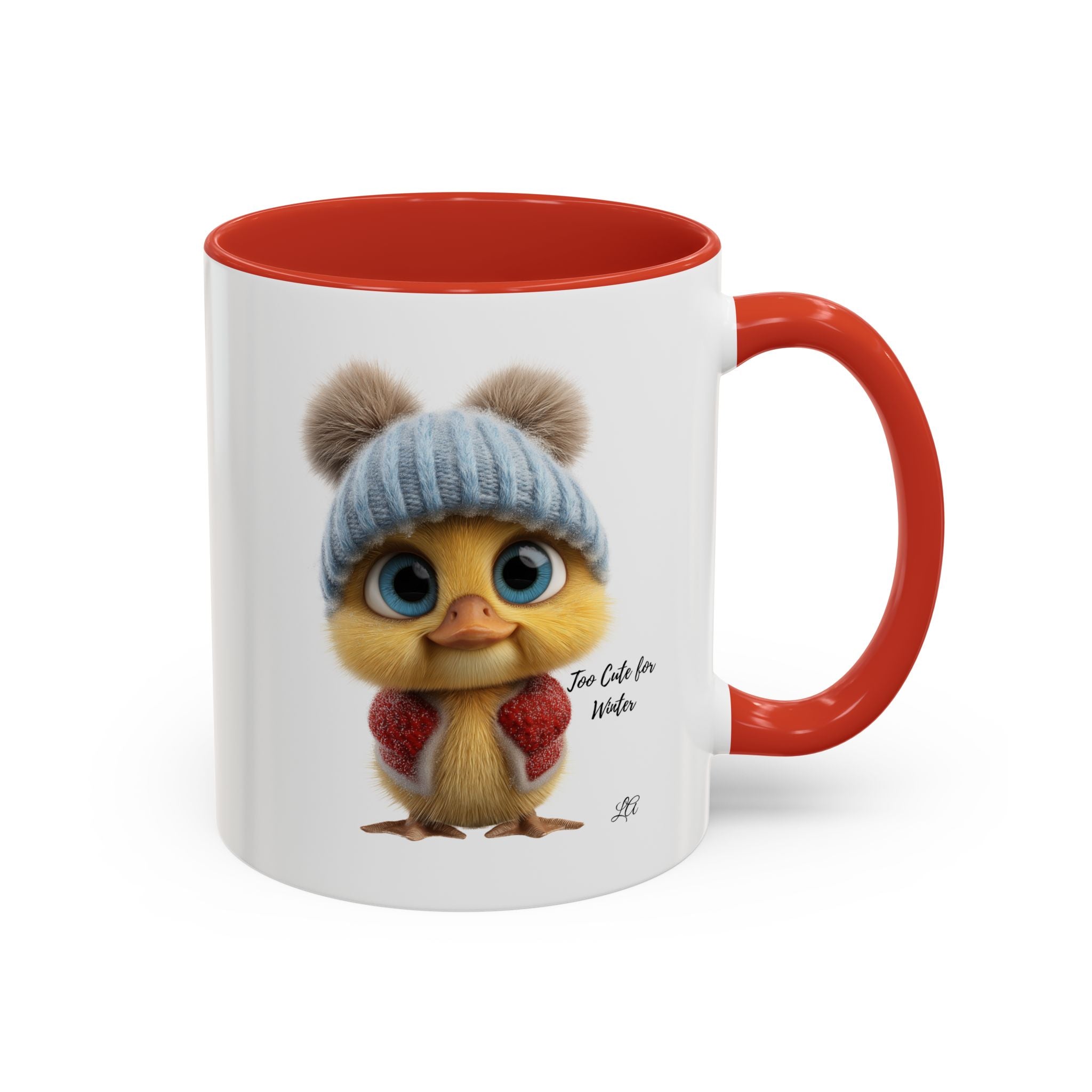 Winter Chick Coffee Mug — "Too Cute For Words" Accent Ceramic Mug