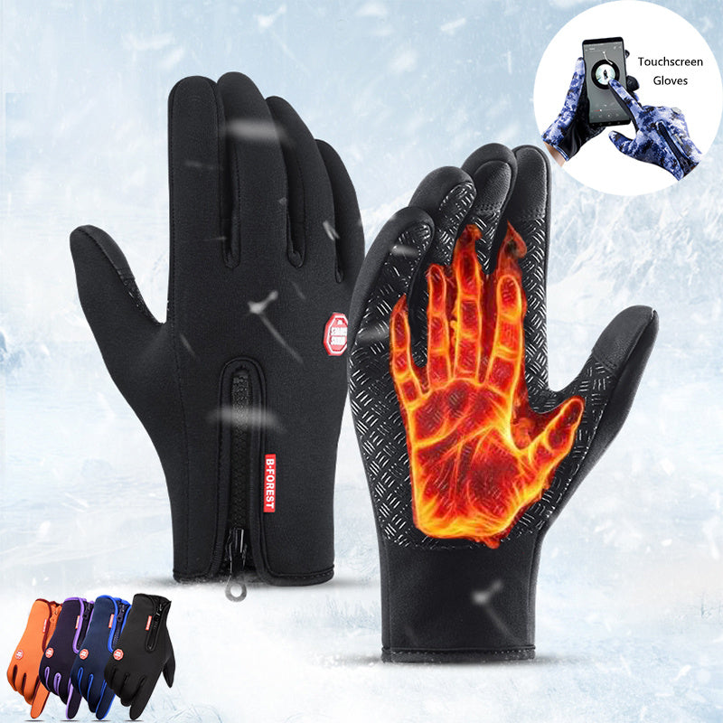 Motorcycle Riding Winter Gloves – Touch Screen, Waterproof, Anti-Slip, and Fleece-Lined