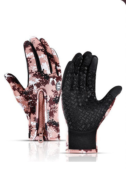 Motorcycle Riding Winter Gloves – Touch Screen, Waterproof, Anti-Slip, and Fleece-Lined