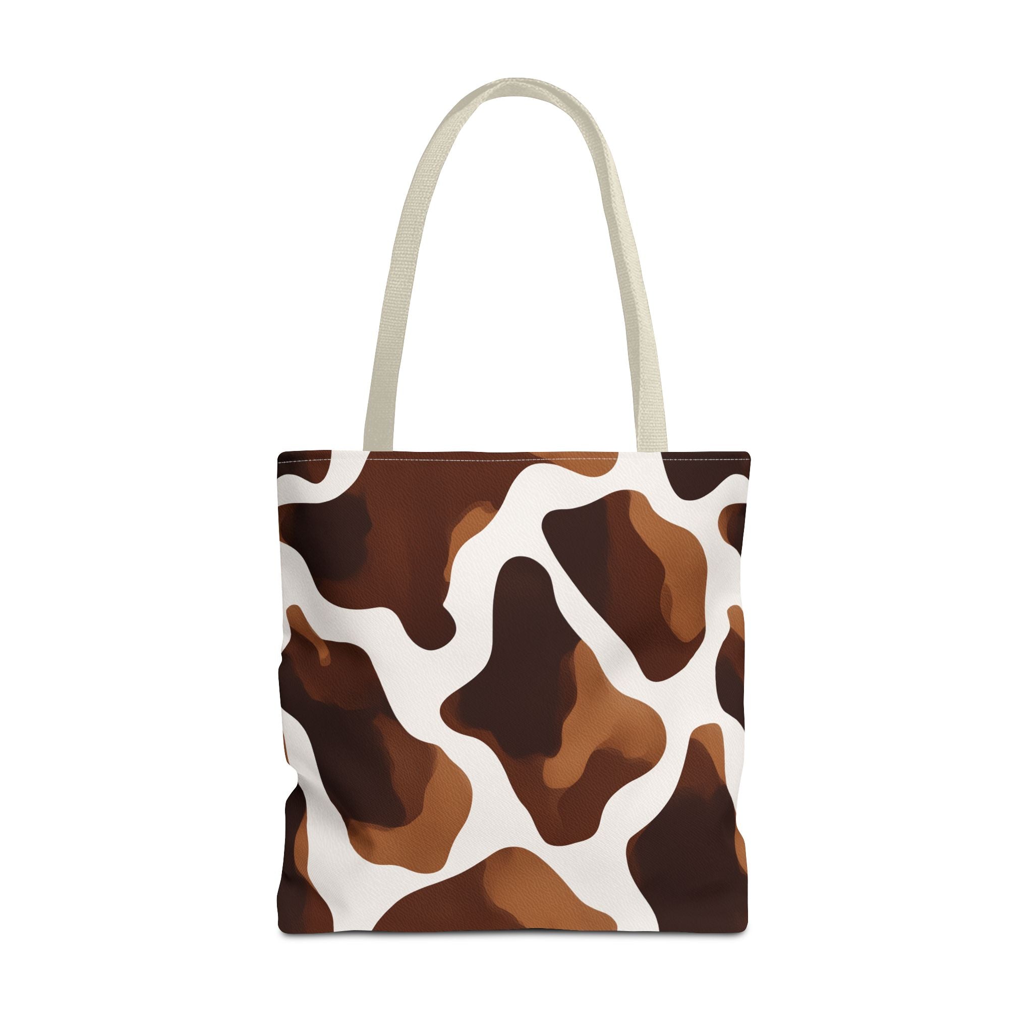 Brown Cowhide Pattern Tote Bag | All-Over Print Animal Print