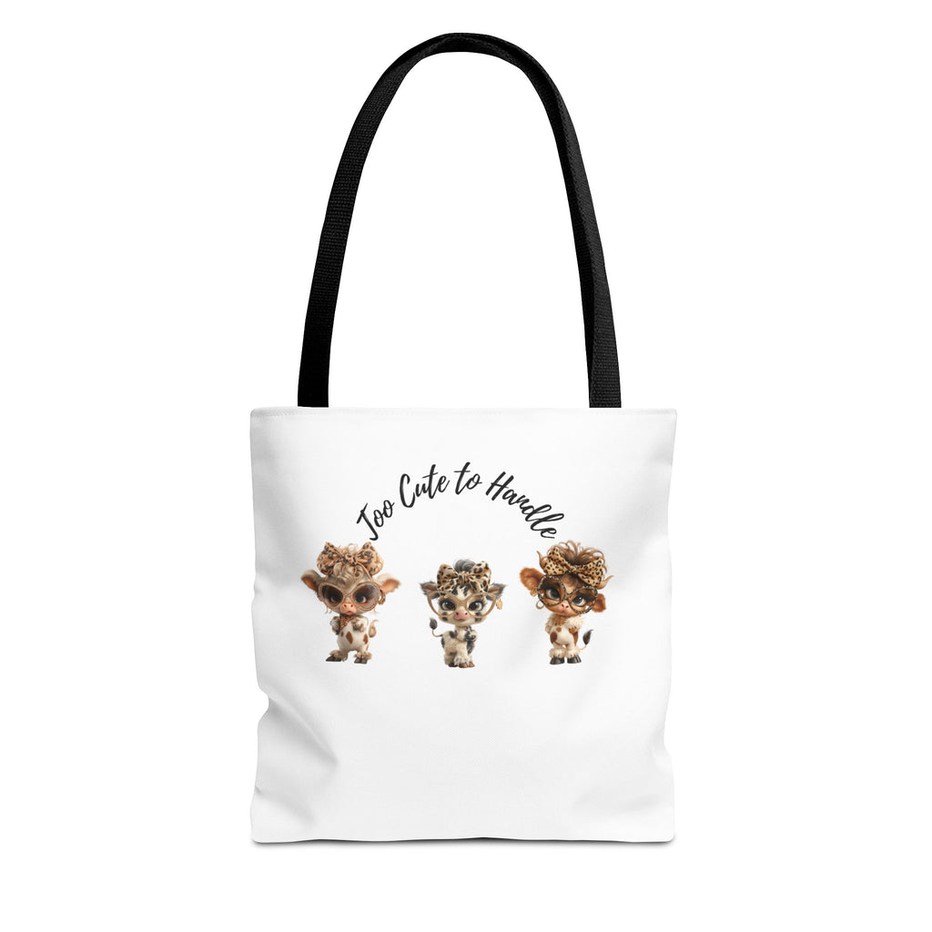 Cow Trio Tote Bag, Farm Animal Canvas Bag, Cow Lover Gift
