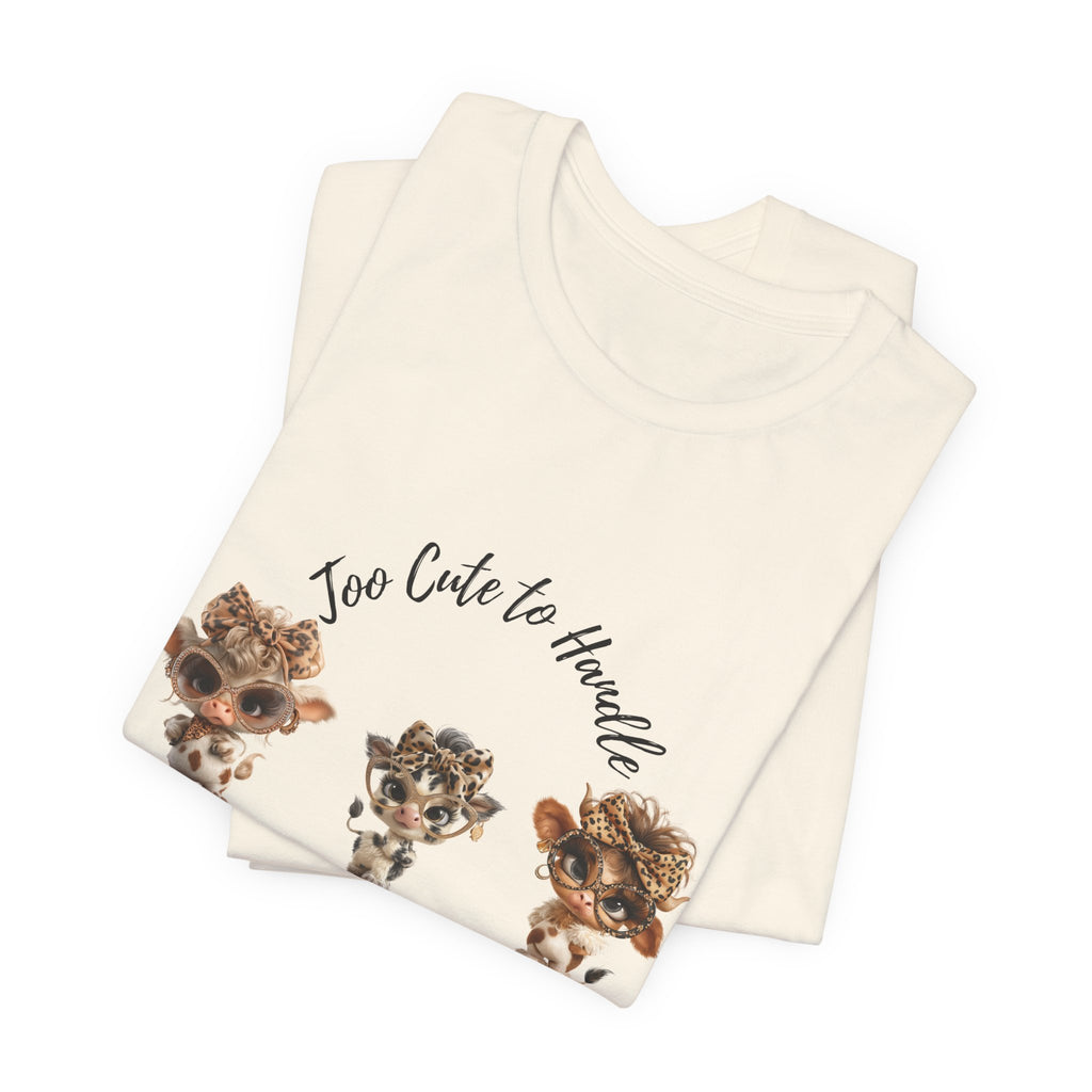 Too Lovely to Handle Cow Shirt Leopard Cow Tee