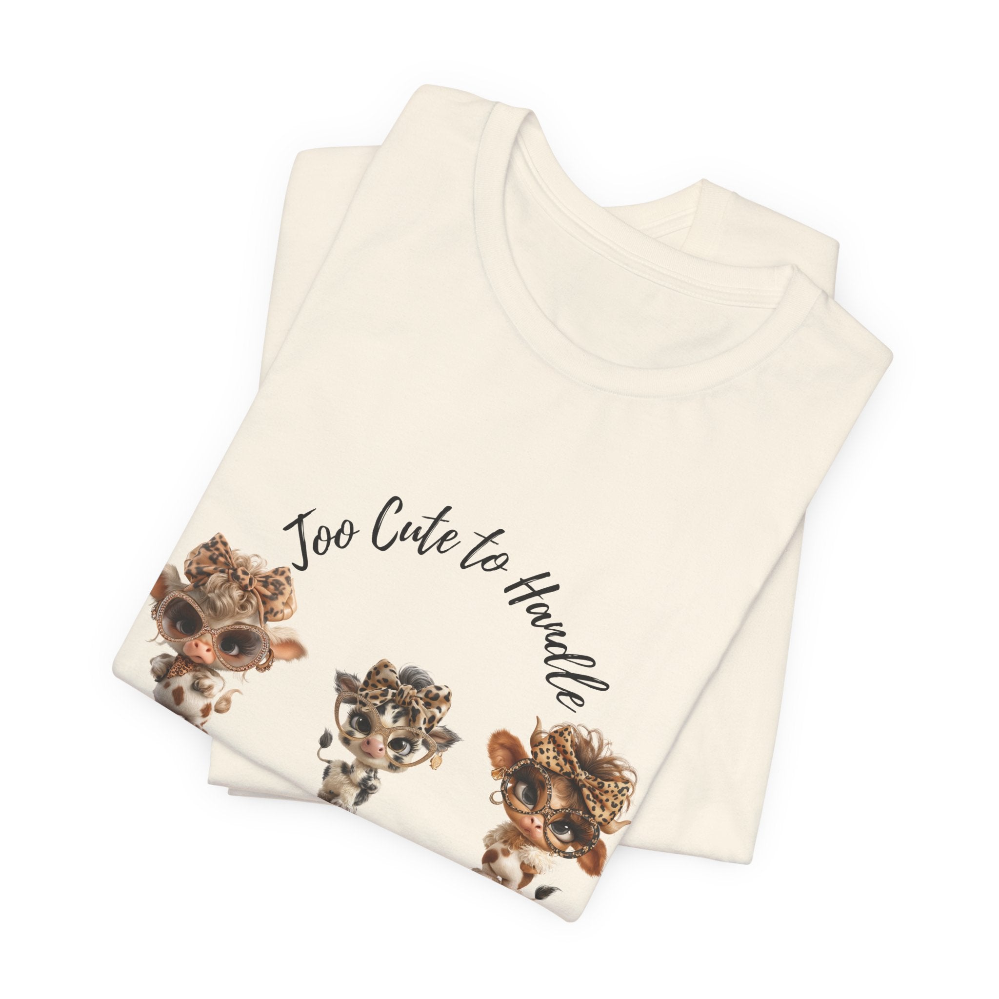 Too Lovely to Handle Cow Shirt Leopard Cow Tee