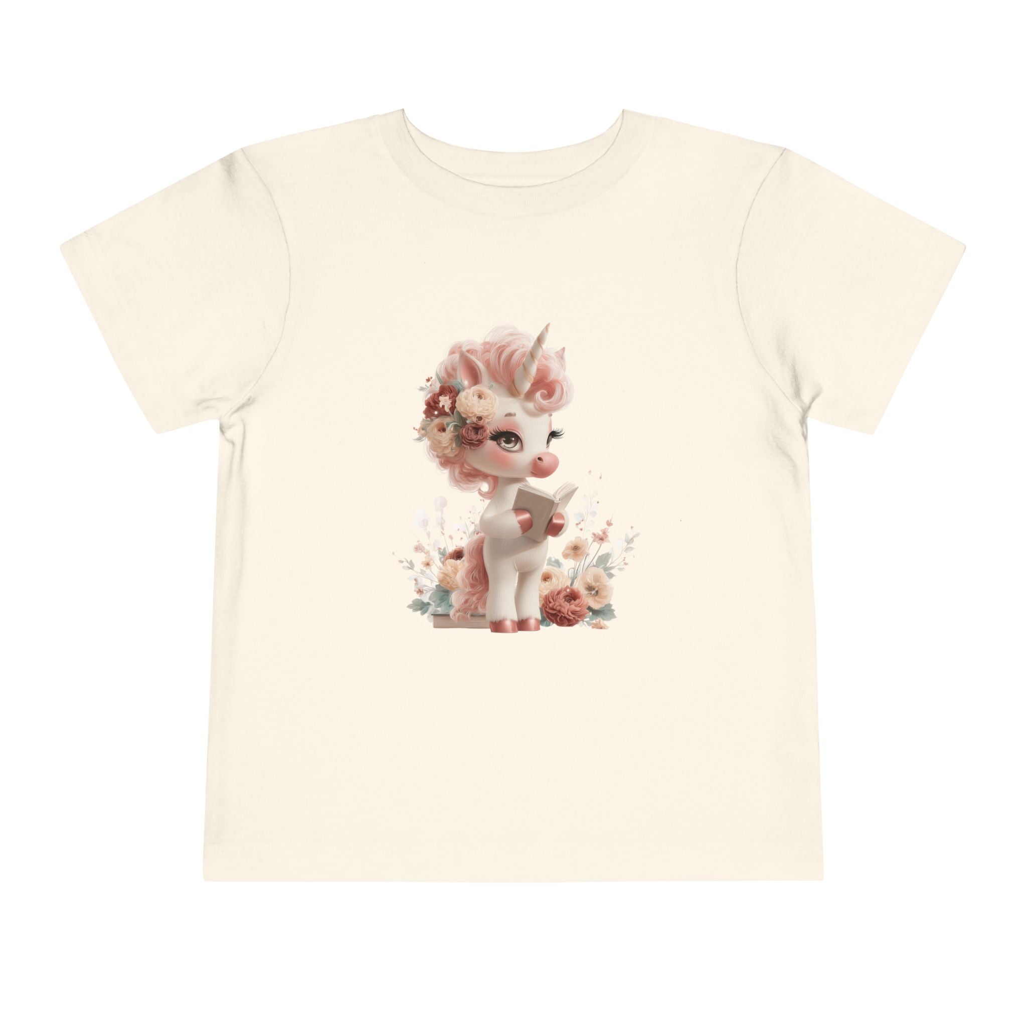 Unicorn Toddler Tee | Kawaii Baby Unicorn Shirt | Floral Kids Graphic T-Shirt