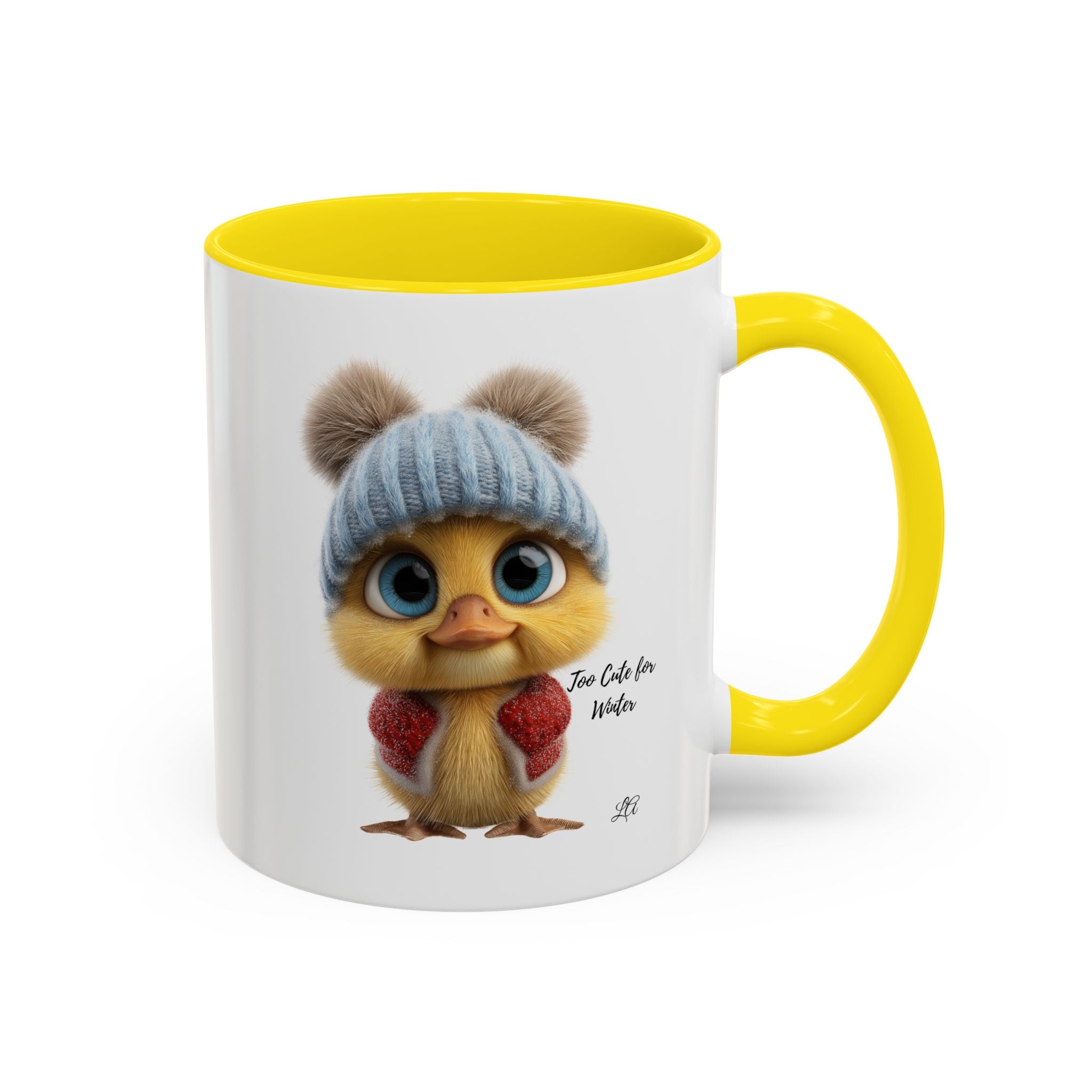 Winter Chick Coffee Mug — "Too Cute For Words" Accent Ceramic Mug