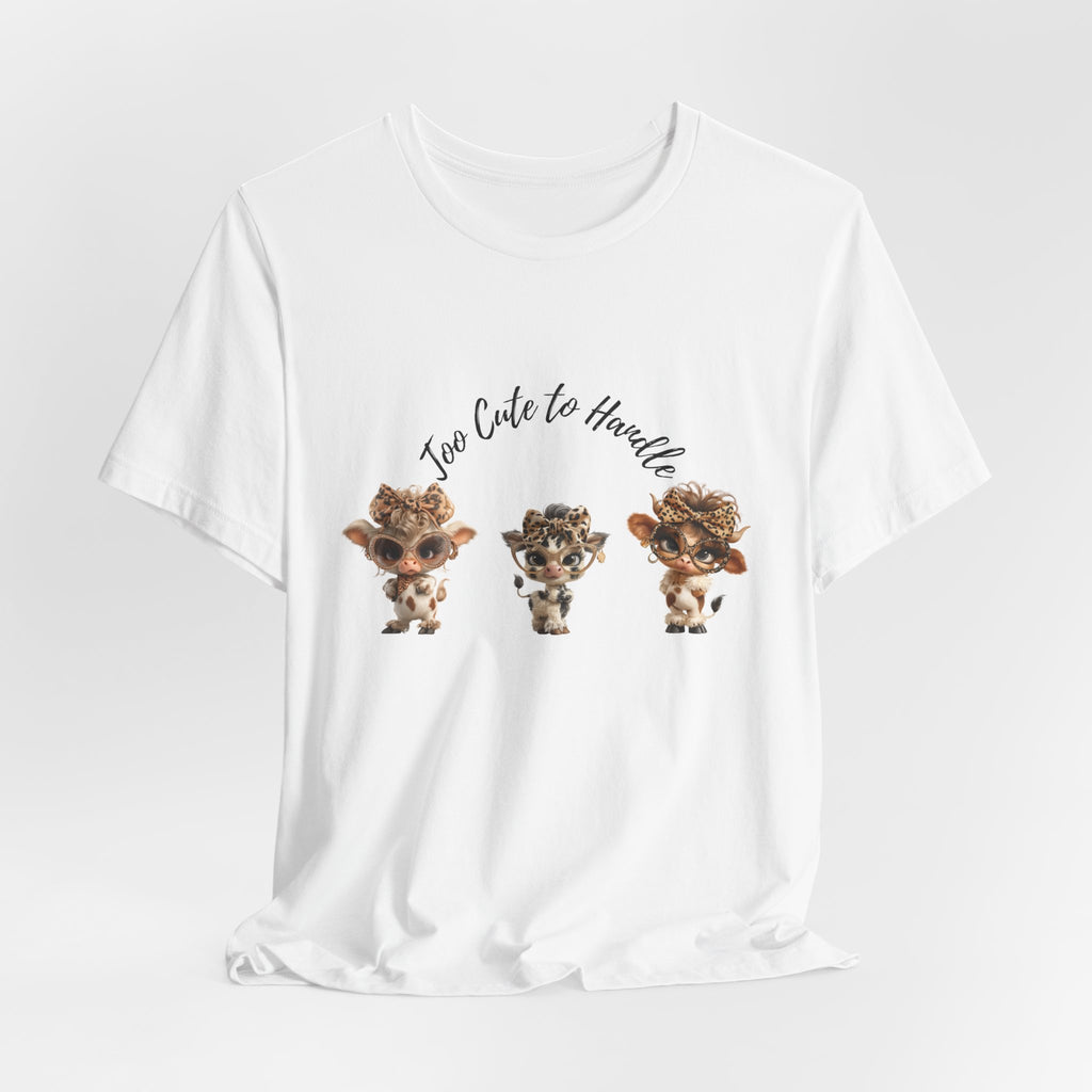 Too Lovely to Handle Cow Shirt Leopard Cow Tee