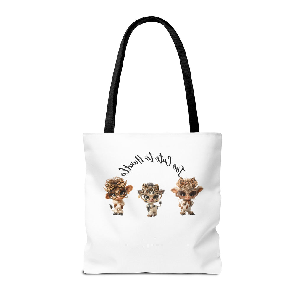Cow Trio Tote Bag, Farm Animal Canvas Bag, Cow Lover Gift