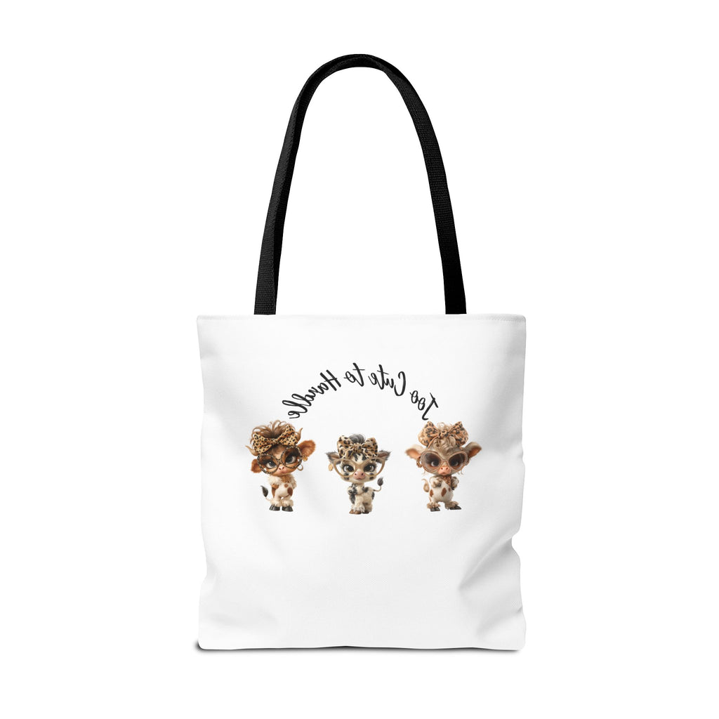 Cow Trio Tote Bag, Farm Animal Canvas Bag, Cow Lover Gift
