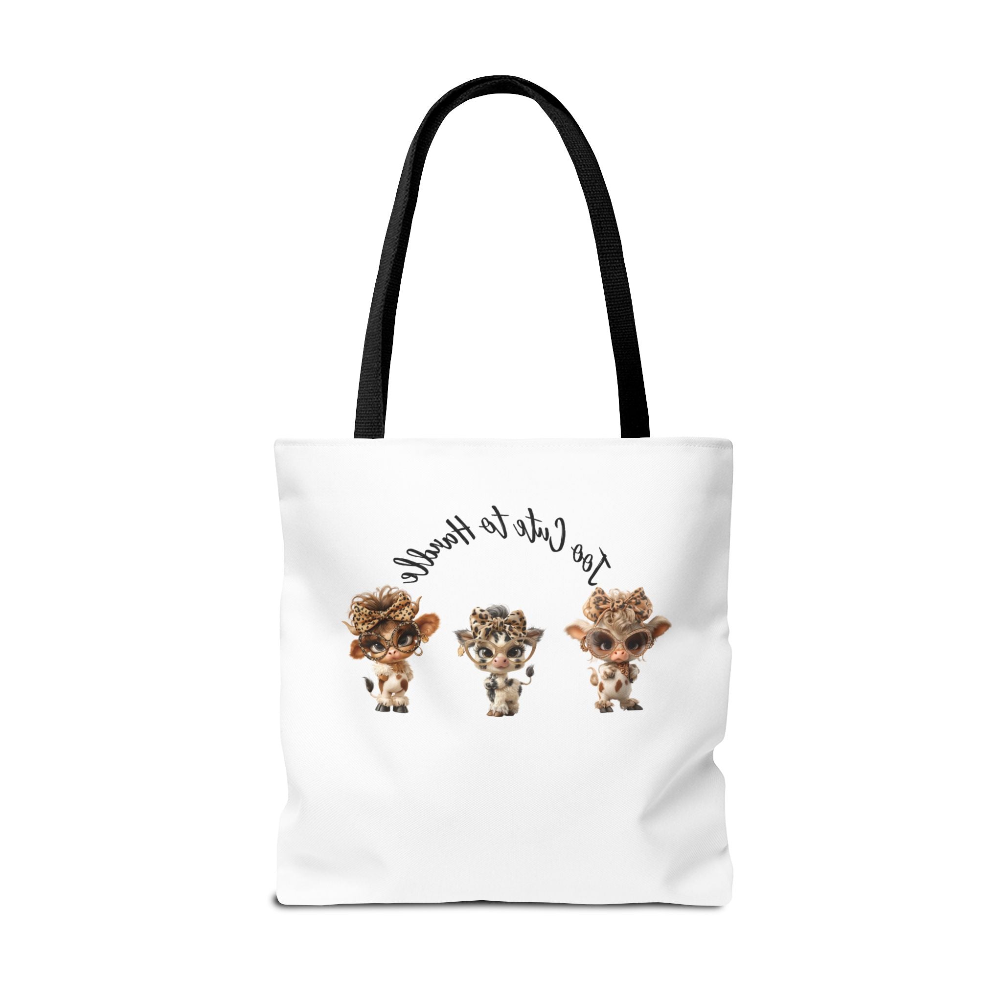Cow Trio Tote Bag, Farm Animal Canvas Bag, Cow Lover Gift