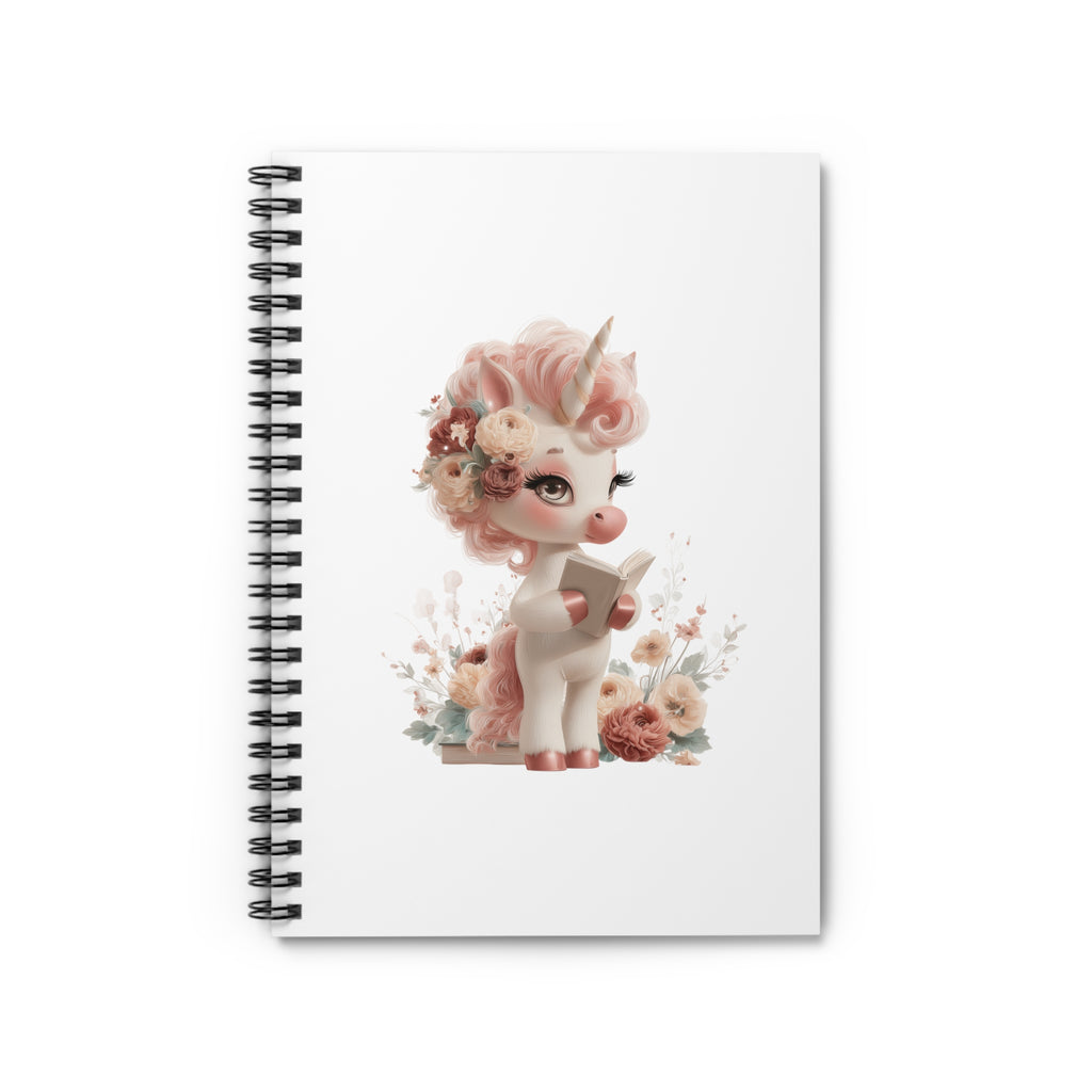 Baby Unicorn Spiral Notebook | Ruled Journal