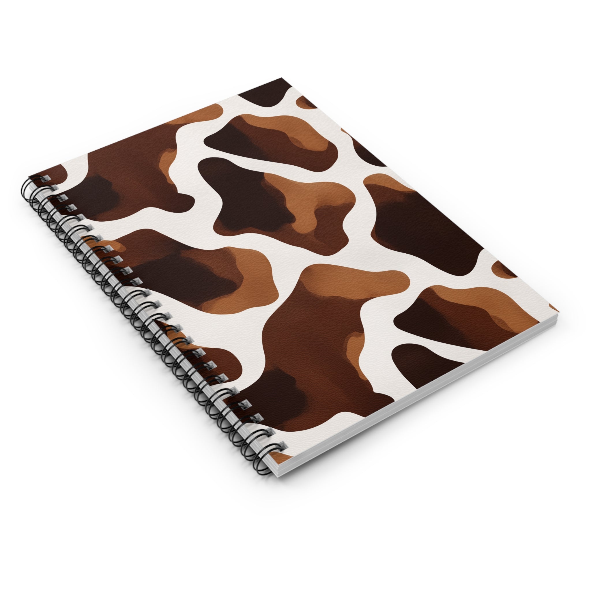 Brown Cow Print Spiral Notebook | Ruled Journal