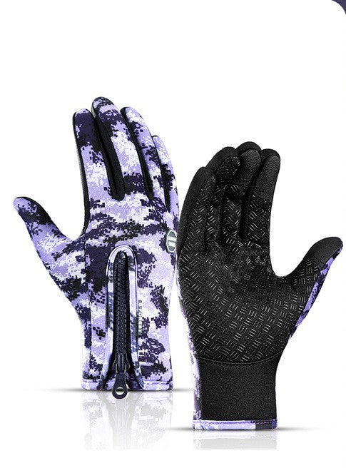 Motorcycle Riding Winter Gloves – Touch Screen, Waterproof, Anti-Slip, and Fleece-Lined