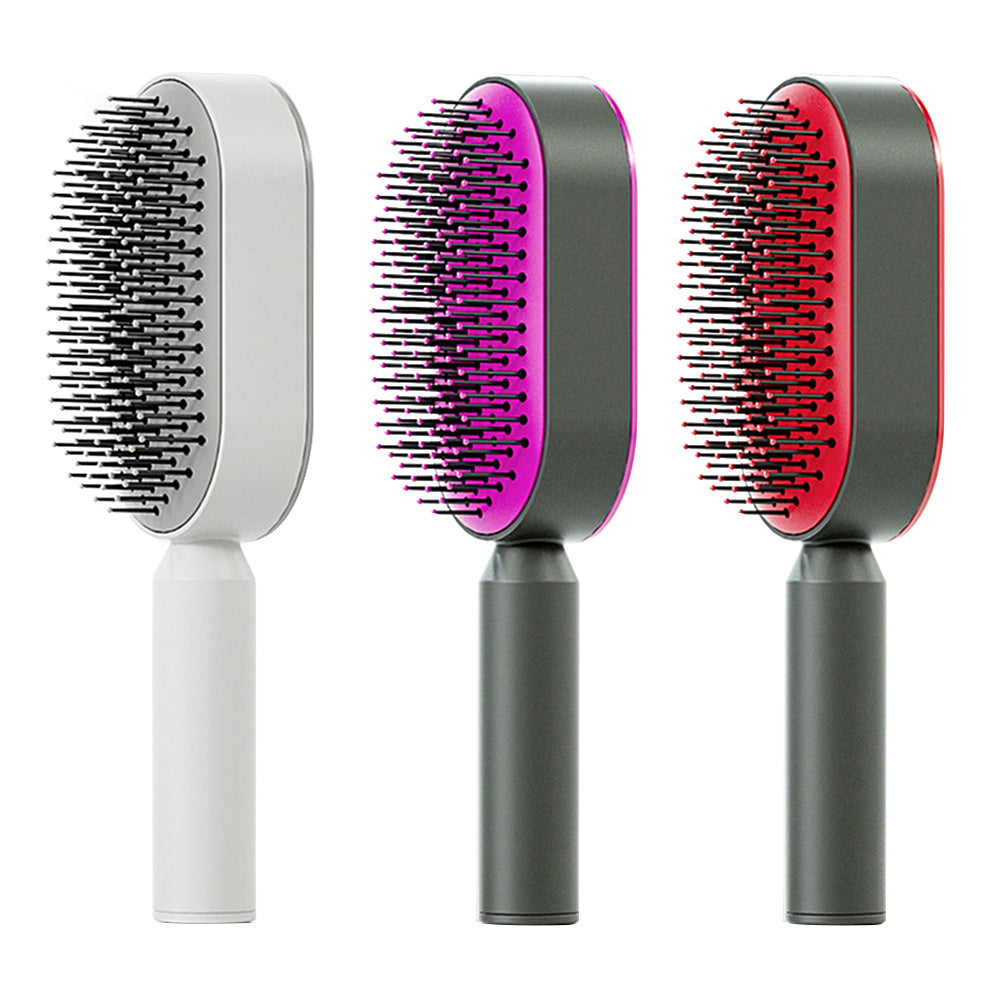 3D Self-Cleaning Hair Brush – Anti-Static Scalp Massage Comb for Women, One-Key Hair Removal & Airbag Cushion Design