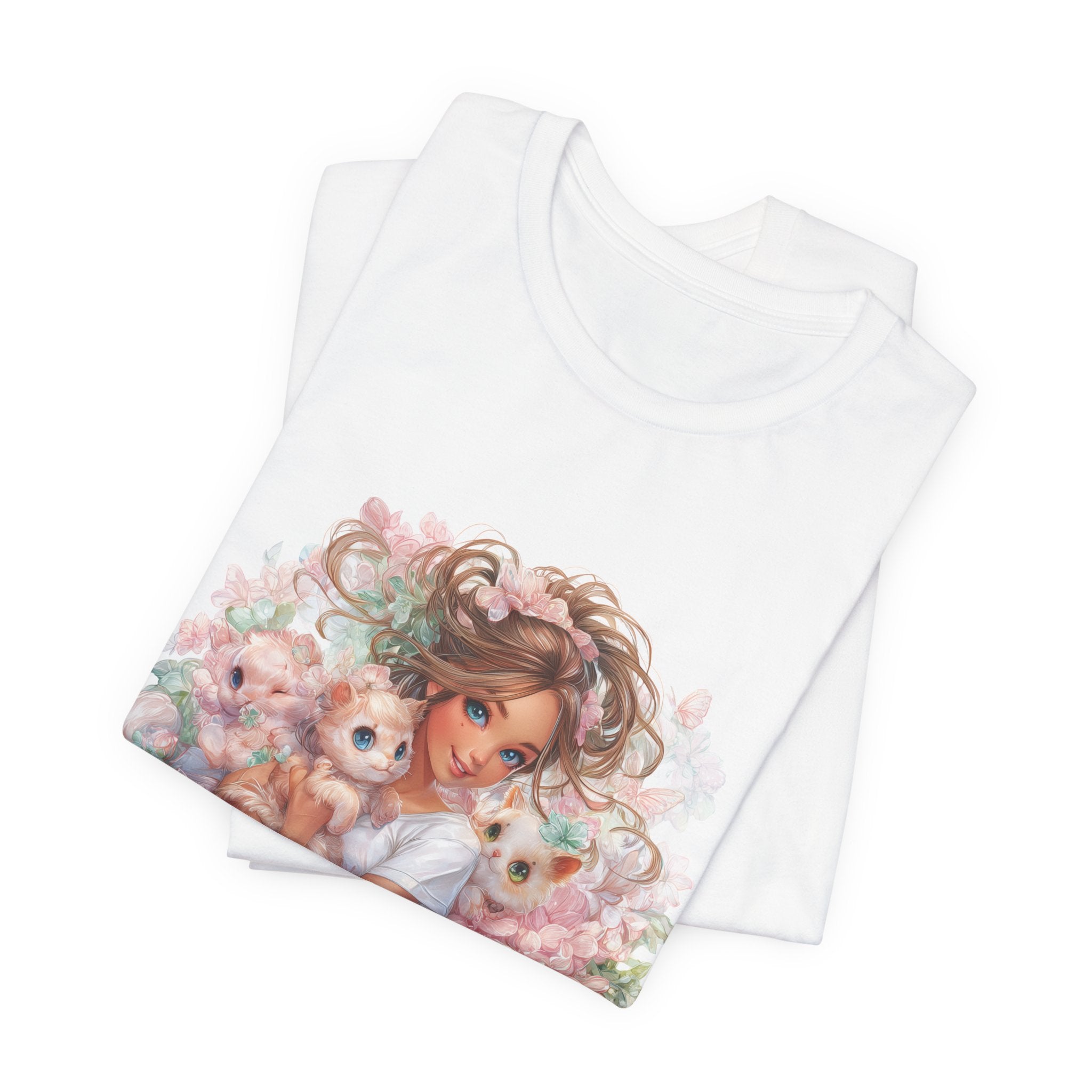Lucky Girl 2026 Floral Aesthetic T-Shirt , Soft Girl Graphic Tee Cute Pastel Flowers Shirt, Fairycore Vintage Art Tee, Feminine Graphic Top