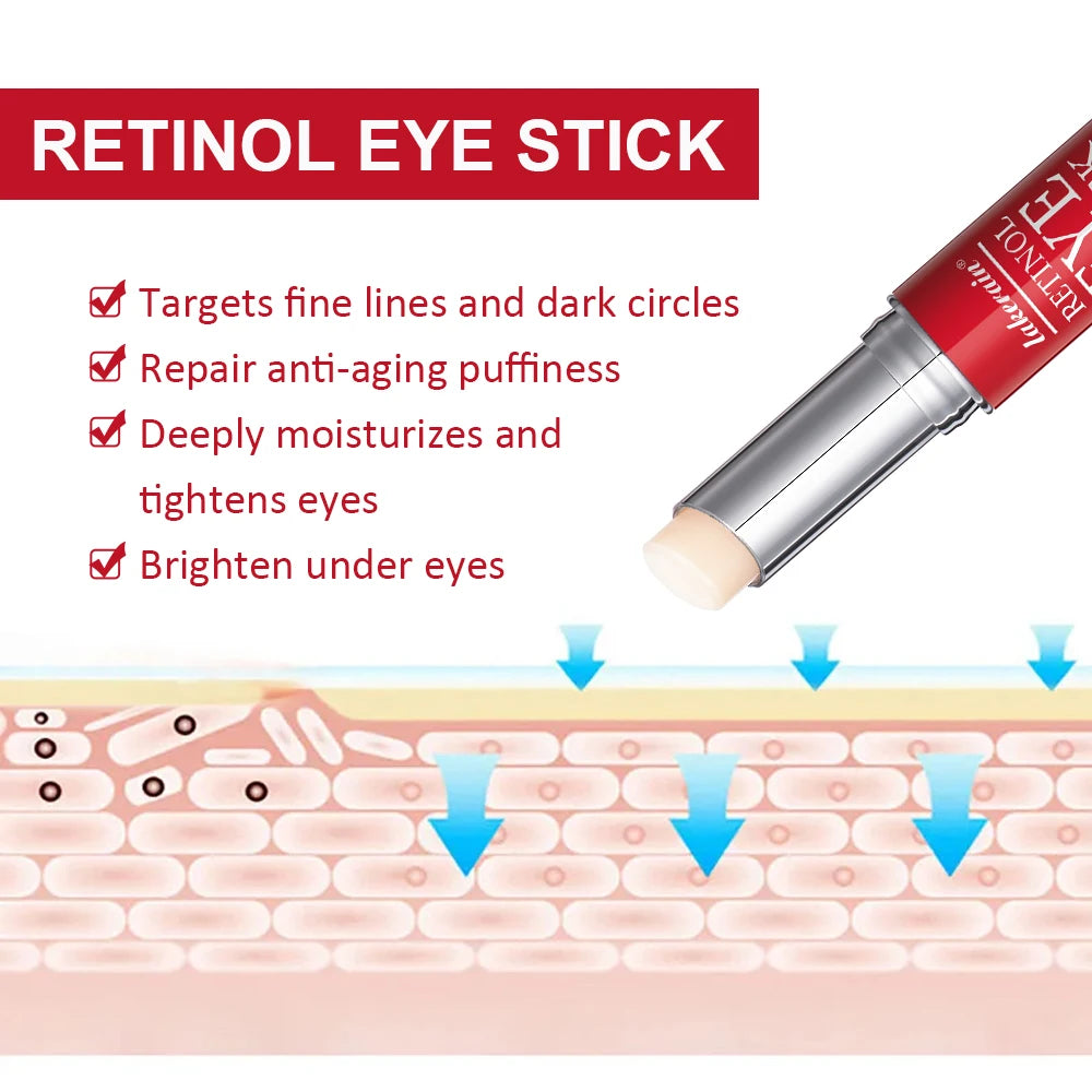 Retinol Eye Stick – Anti-Aging, Dark Circle & Puffiness Repair Balm | Moisturizing Eye Cream for Brighter, Firmer Skin