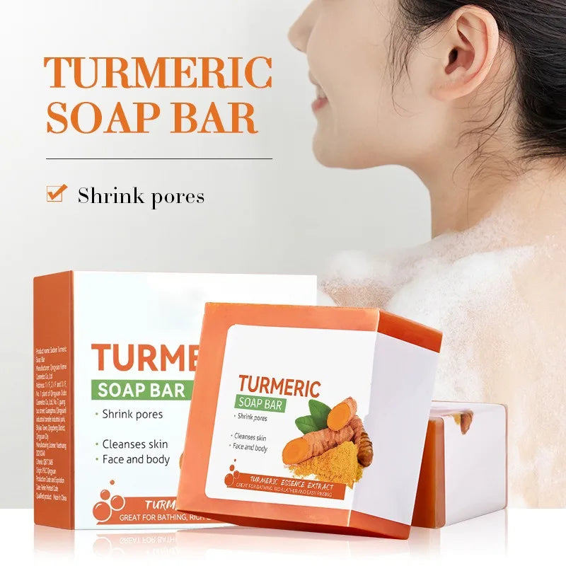 Handmade Turmeric Soap Bar | Brightening & Cleansing for Face and Body | Smooth, Even-Toned Skin