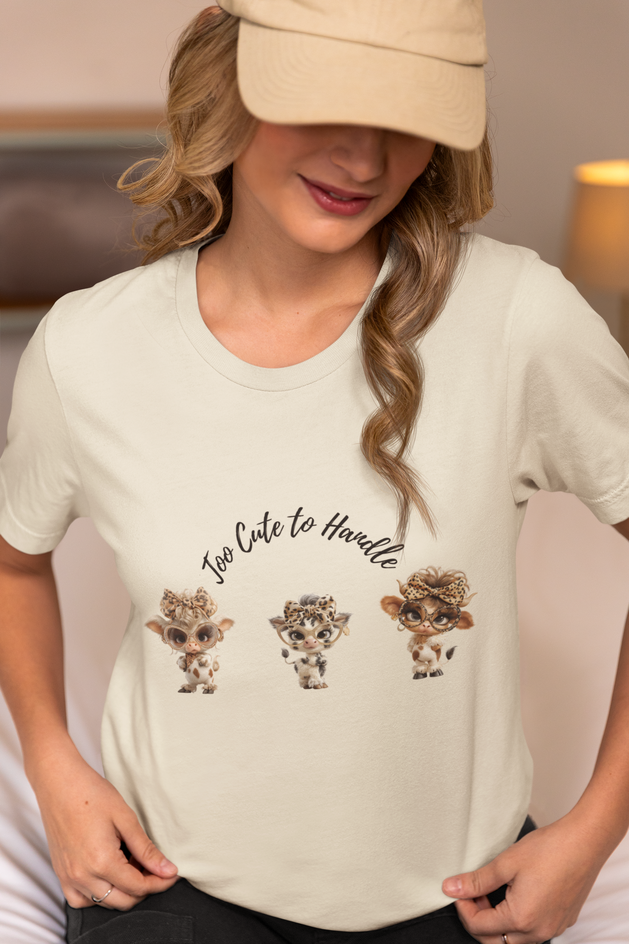 Too Lovely to Handle Cow Shirt Leopard Cow Tee