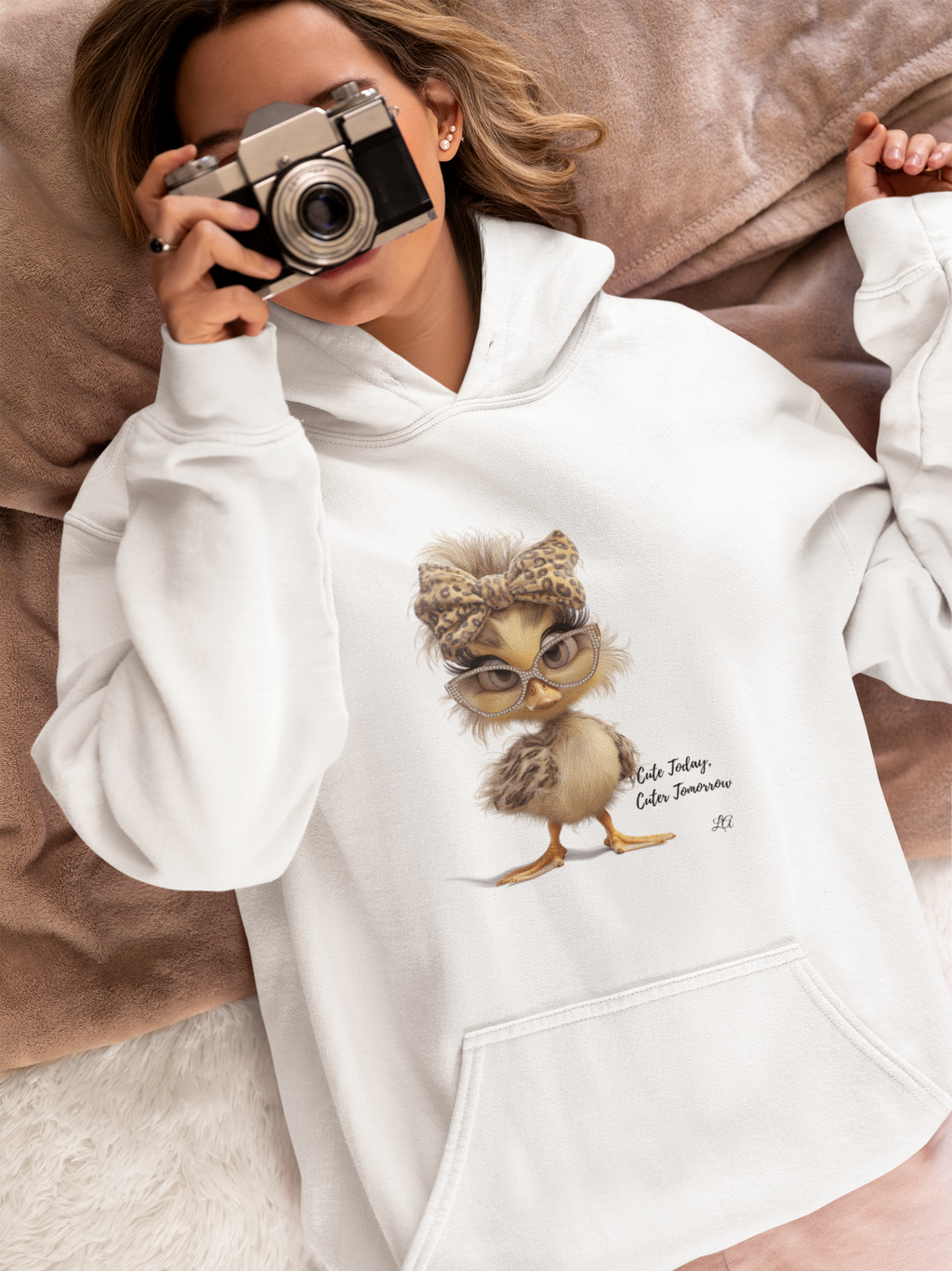 Cute Fluffy Chick Hoodie – Adorable Baby Bird Illustration Pullover