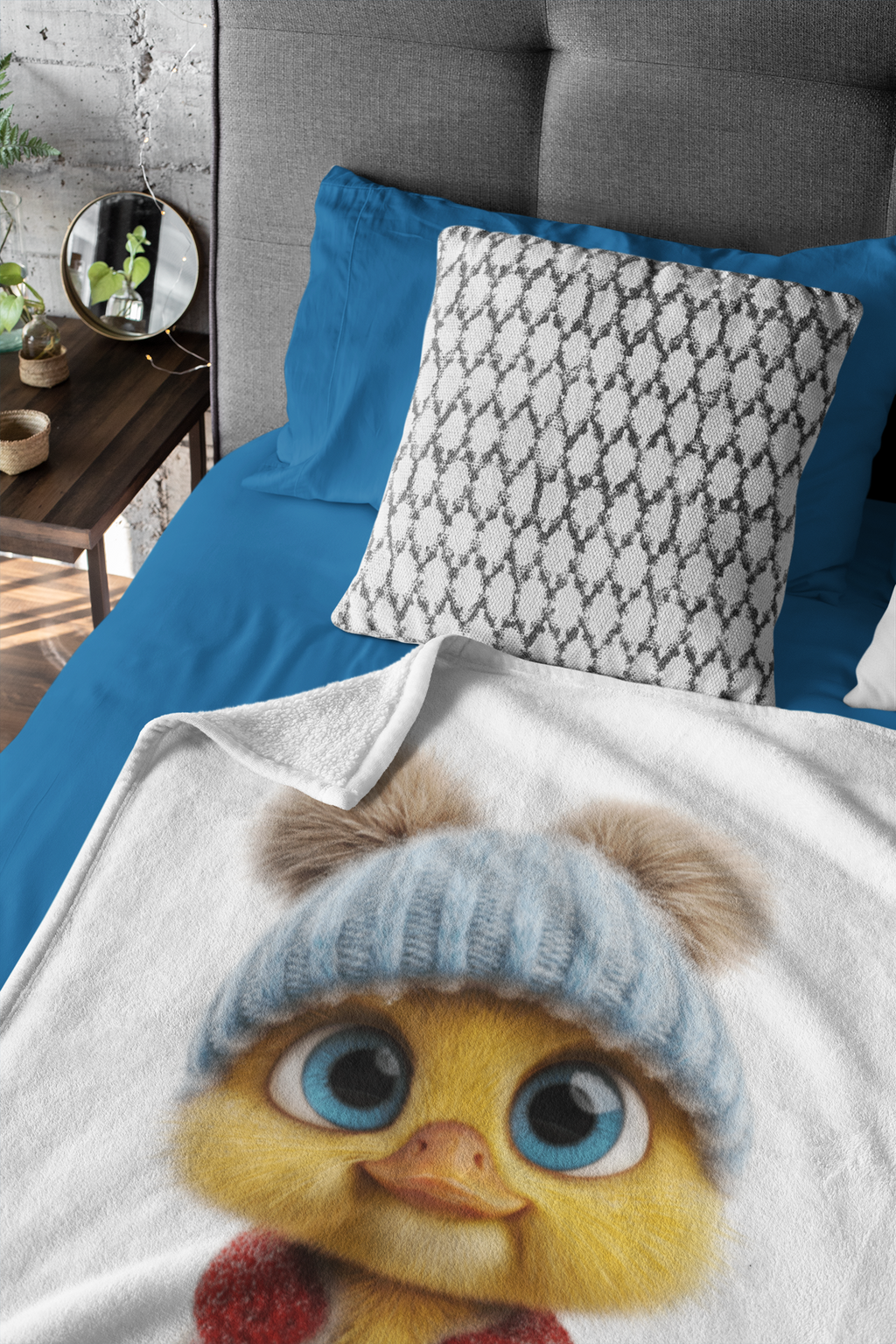Plush Chick Velveteen Blanket — “Too Cute For Winter” Cozy Throw