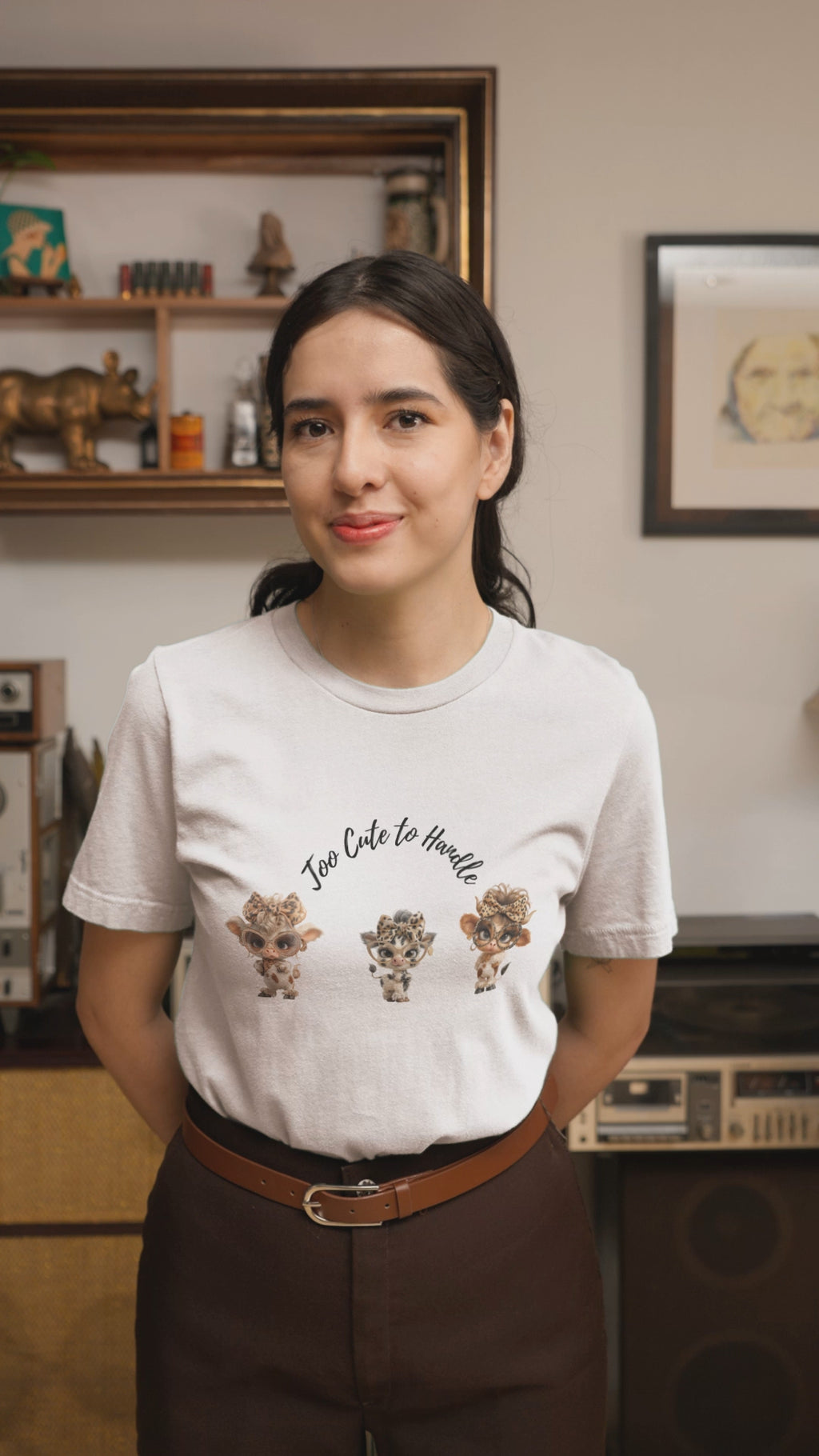 Too Lovely to Handle Cow Shirt Leopard Cow Tee
