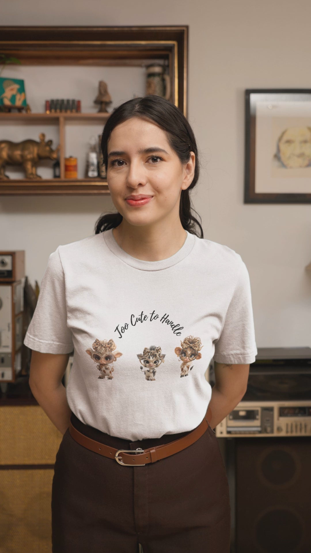 Too Lovely to Handle Cow Shirt Leopard Cow Tee